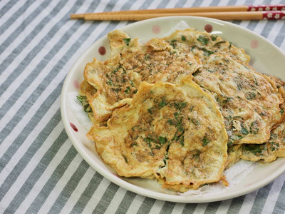 韩式鸡蛋蔬菜煎饼图片