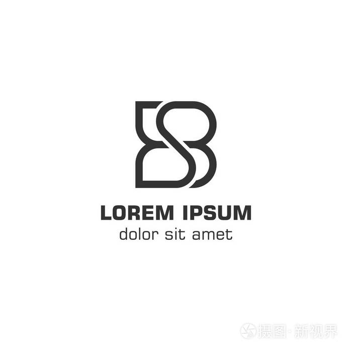 初始字母sb简单标志