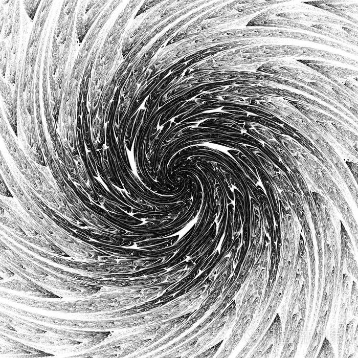 抽象对称分形龙卷风螺旋星系数字艺术作品平面设计背景白