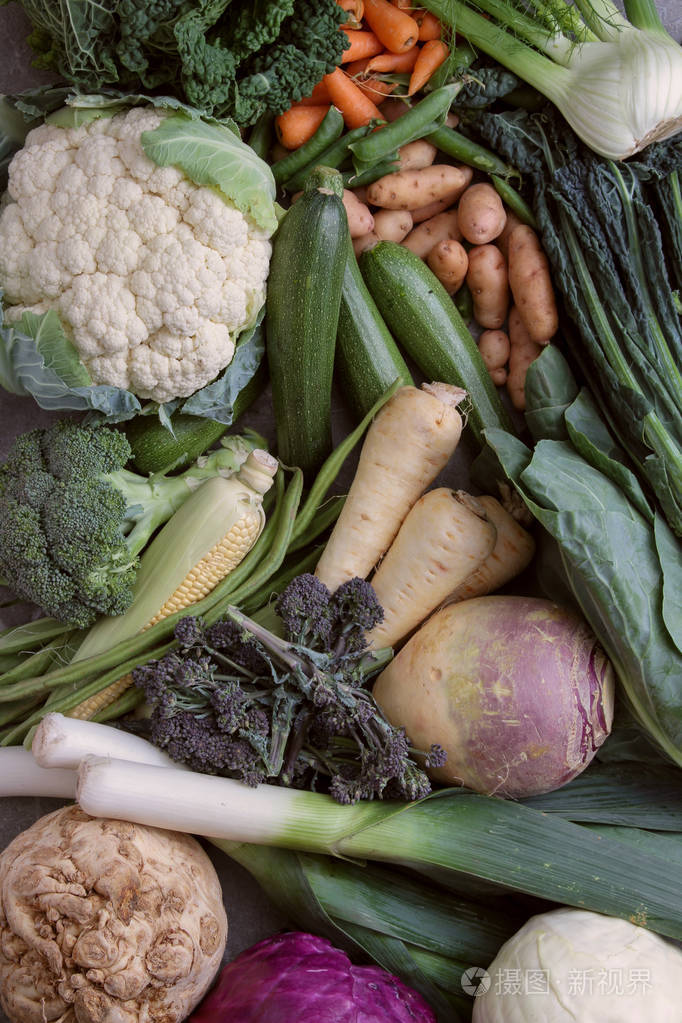 混合秋季季节性蔬菜