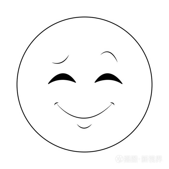 黑白微笑聊天图释