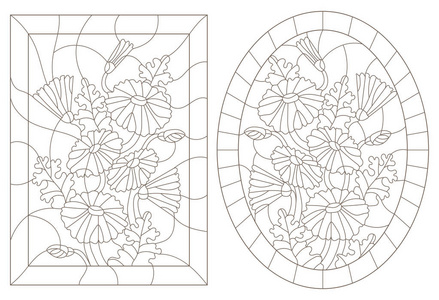 彩绘玻璃画图片