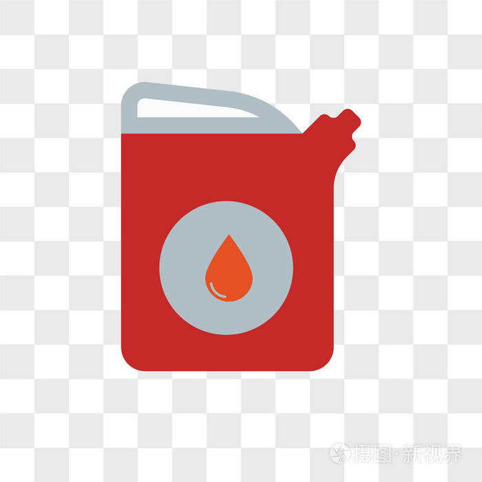 在透明背景下分离的汽油矢量图标, gasolin