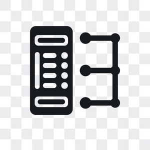 在透明背景上隔离的服务器矢量图标, 服务器 lo照片