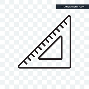 直尺卡通在透明背景上隔离标尺矢量图标, 标尺徽标照片
