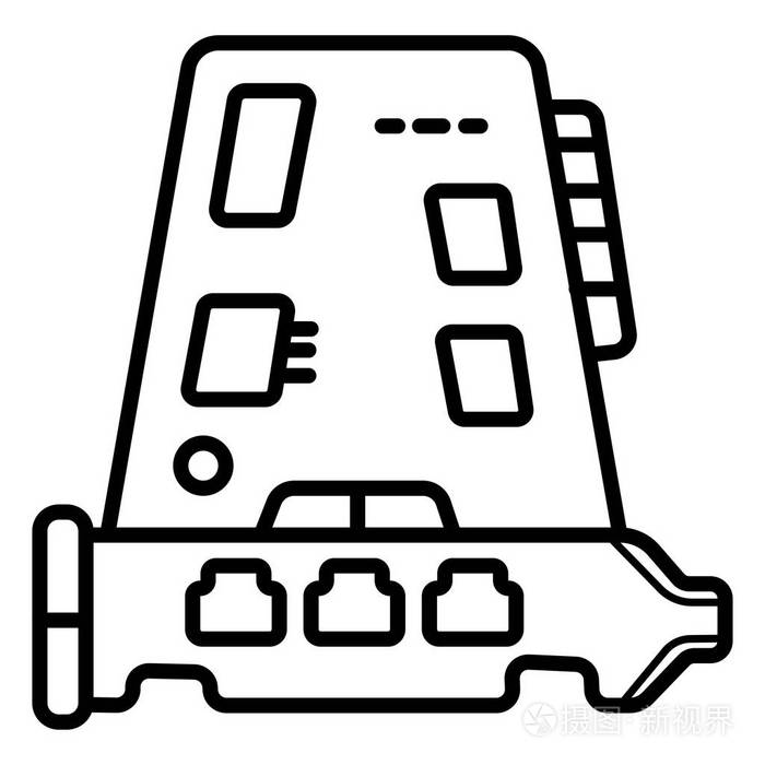 显卡图标说明插画-正版商用图片1si4ck-摄图新视界