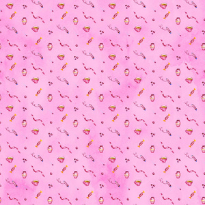 水彩小红莓纸杯和茶水彩插图无缝图案照片 正版商用图片1sicq7 摄图新视界