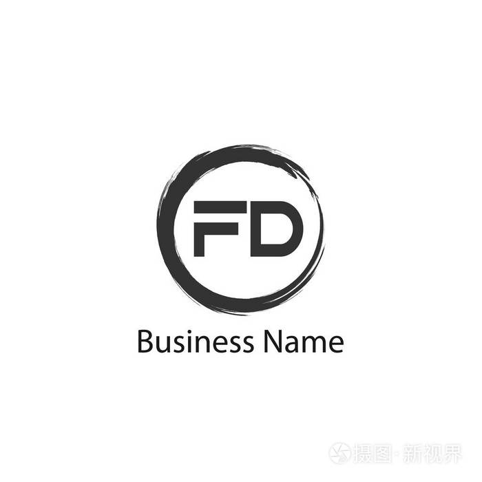 初始字母FD标志模板设计