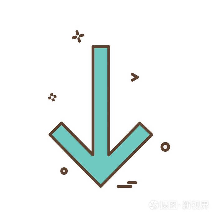 向下箭头图标设计向量
