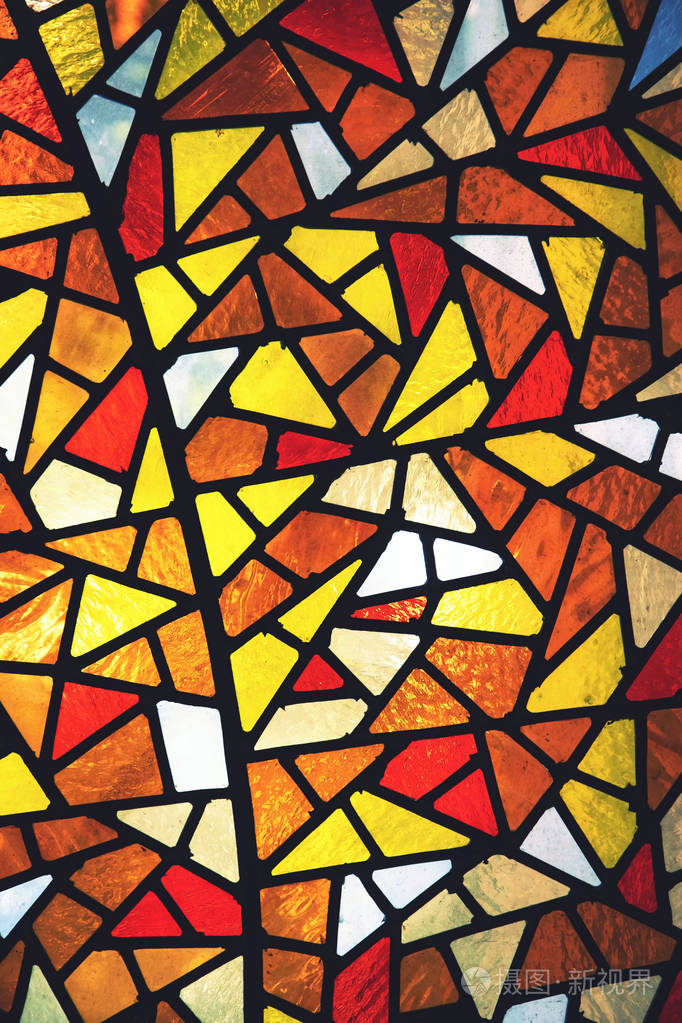 背景细节复古彩色玻璃彩色玻璃