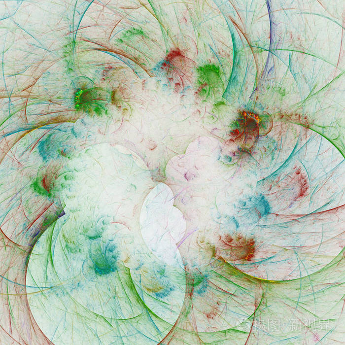 抽象混沌分形背景三维渲染