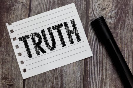 概念性手写显示真理.