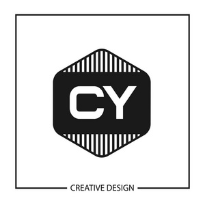 初始字母cy标志模板设计矢量图