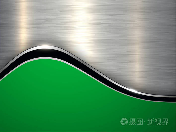 优雅的金属背景银绿色矢量设计