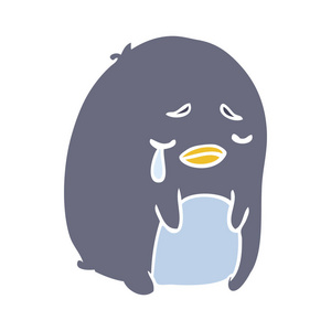 企鹅捂嘴哭表情包图片