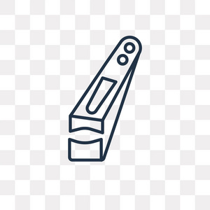 指甲剪矢量轮廓图标隔离在透明背景上,高质量线性指甲剪透明概念可以