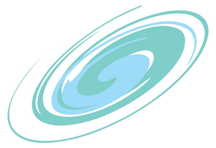 蓝色漩涡. 矢量图形元素插画