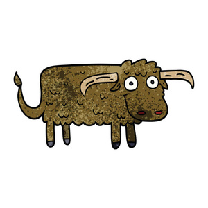 毛爷爷涂鸦卡通涂鸦毛牛照片