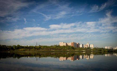 海滨 形象 自然 风景 反射 建筑 城市 天空 公园 生活