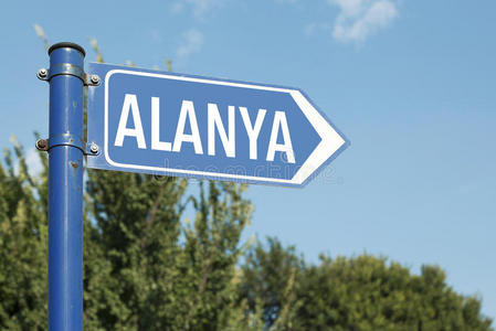 安塔利亚土耳其路标志
