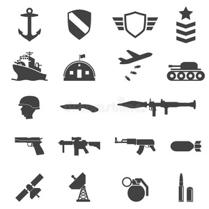 手榴弹总量军事图标照片