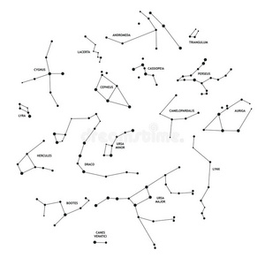 加那利群岛的俯视图天文望远镜夜晚天空大熊星座大熊座孤立在白色背景