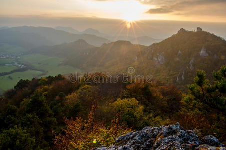 自然 全景 草地 森林 喀尔巴阡山 岩石 峭壁 范围 落下