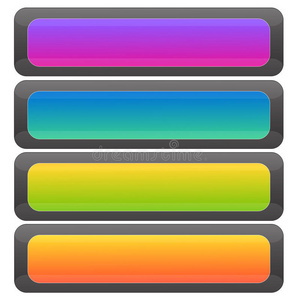 一组彩色网页按钮