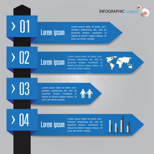 灰色背景下的信息图设计。EPS10矢量文件。