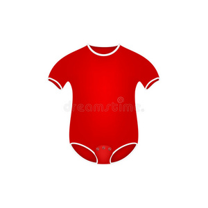 红色设计的新生儿服装