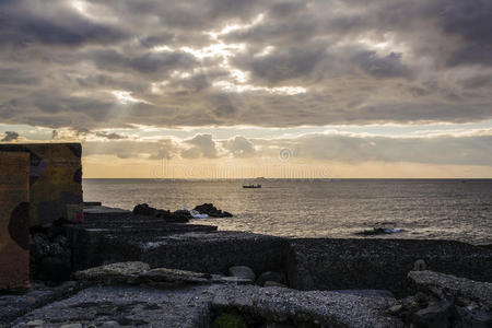 天空 钓鱼 意大利 环境 西西里岛 射线 自然 岩石 季节