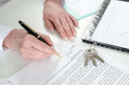 客户签署房地产合同