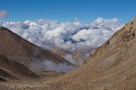 喜马拉雅山 自然 地质学 领域 峡谷 查谟 土地 公路 风景