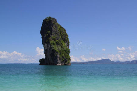 海洋 岩石 海景 夏天 石灰石 亚洲 旅行 安达曼 悬崖