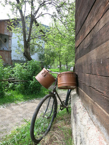 村庄 复古的 购买 辐条 记忆 自行车 踏板 篮子 头灯