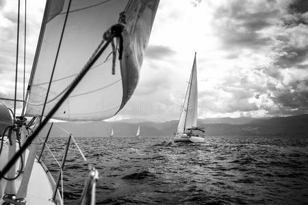 海事 航行 美女 和平 航海 浪漫的 海洋 地平线 爱琴海