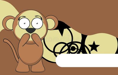 复制空间 小孩 性格 猴子 插图 剪贴画 贴纸 甜的 包装