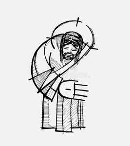 信仰 宗教 拥抱 插图 伤口 绘画 上帝啊 上帝 耶稣照片