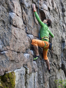害怕 平衡 运动 登山运动员 耐力 岩石 安全 钩环 路线