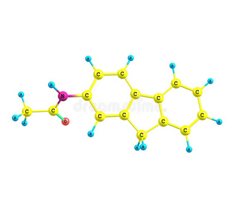 在白色上分离出2乙酰氨基荧光分子