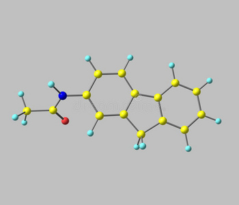 在灰色上分离出2乙酰氨基荧光分子