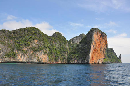 泻湖 海滩 克拉比 夏天 亚洲 泰国 风景 海湾 太阳 岩石