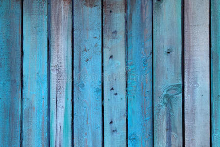 用木头做的蓝色墙