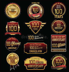 周年纪念黄金标签收藏100年