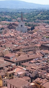 在佛罗伦萨屋顶之上，意大利，罗西利卡迪圣克罗西