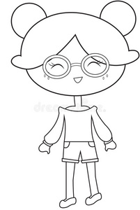 戴眼镜小孩图片-戴眼镜小孩素材-戴眼镜小孩插画-摄图新视界