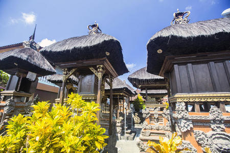 印度尼西亚巴厘岛印度教寺庙的鬼屋