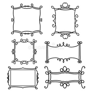 装饰框架线矢量集