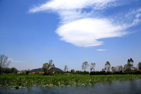 黄昏 风景 反射 池塘 瓷器 海岸 自然 小山 乡村 美丽的