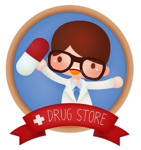 可爱的药店横幅照片